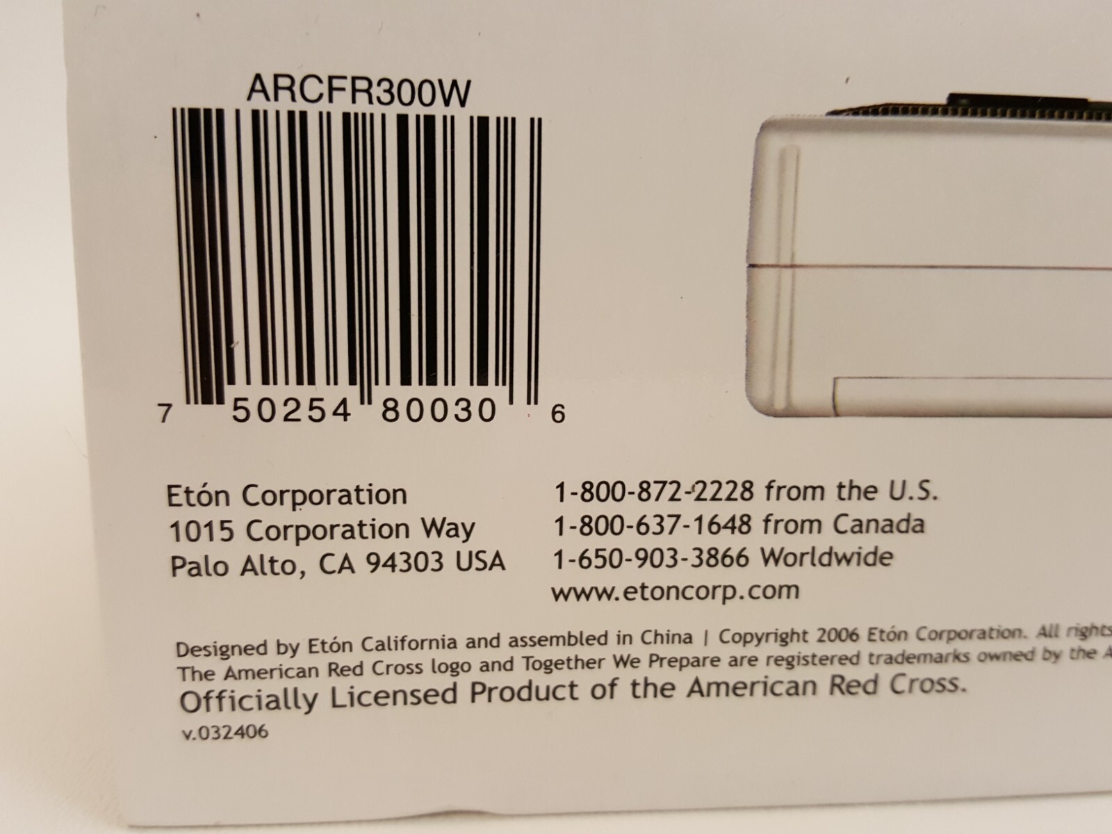American Red Cross emergency radio hand crank FR300 Eton