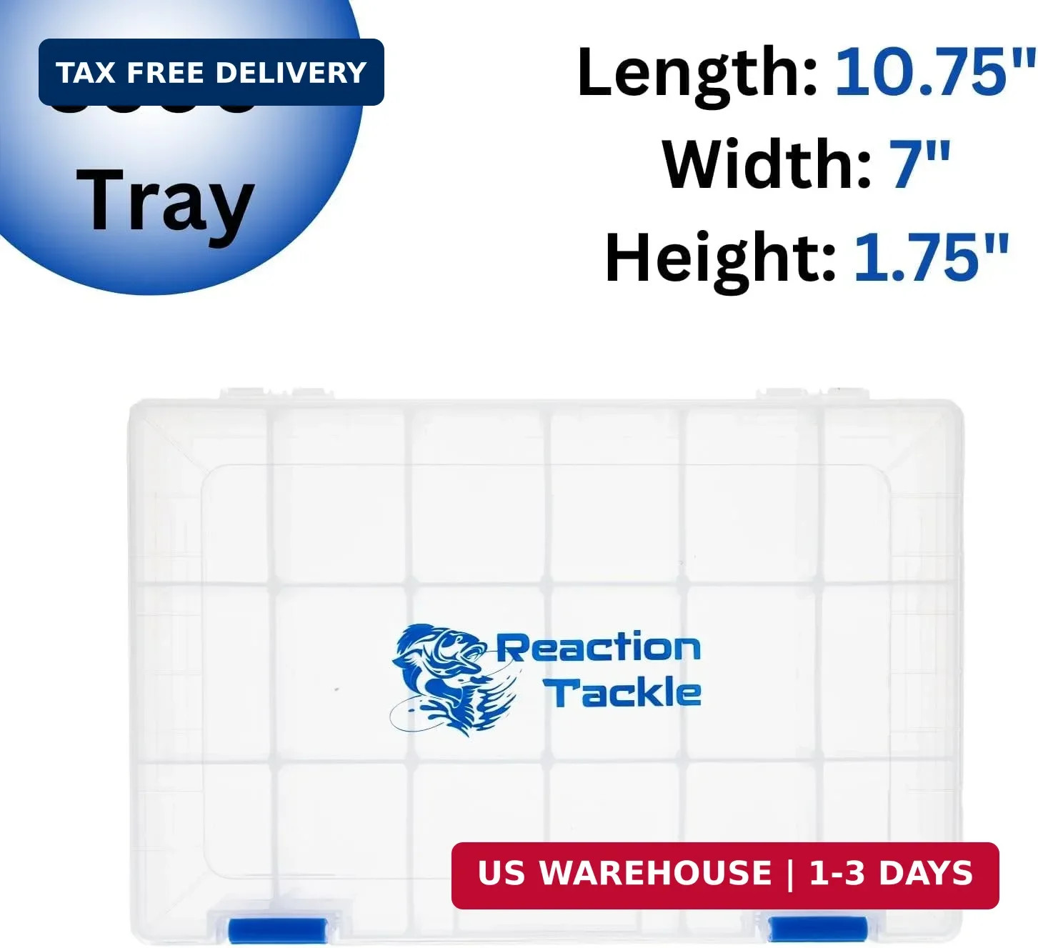 Reaction Tackle Tackle Box Trays, Utility Storage Boxes for Fishing Tackle, Lure