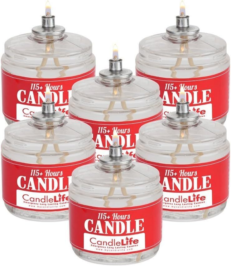 115-Hour Emergency Survival Candles – Long Burning, Unscented, Clean Burning
