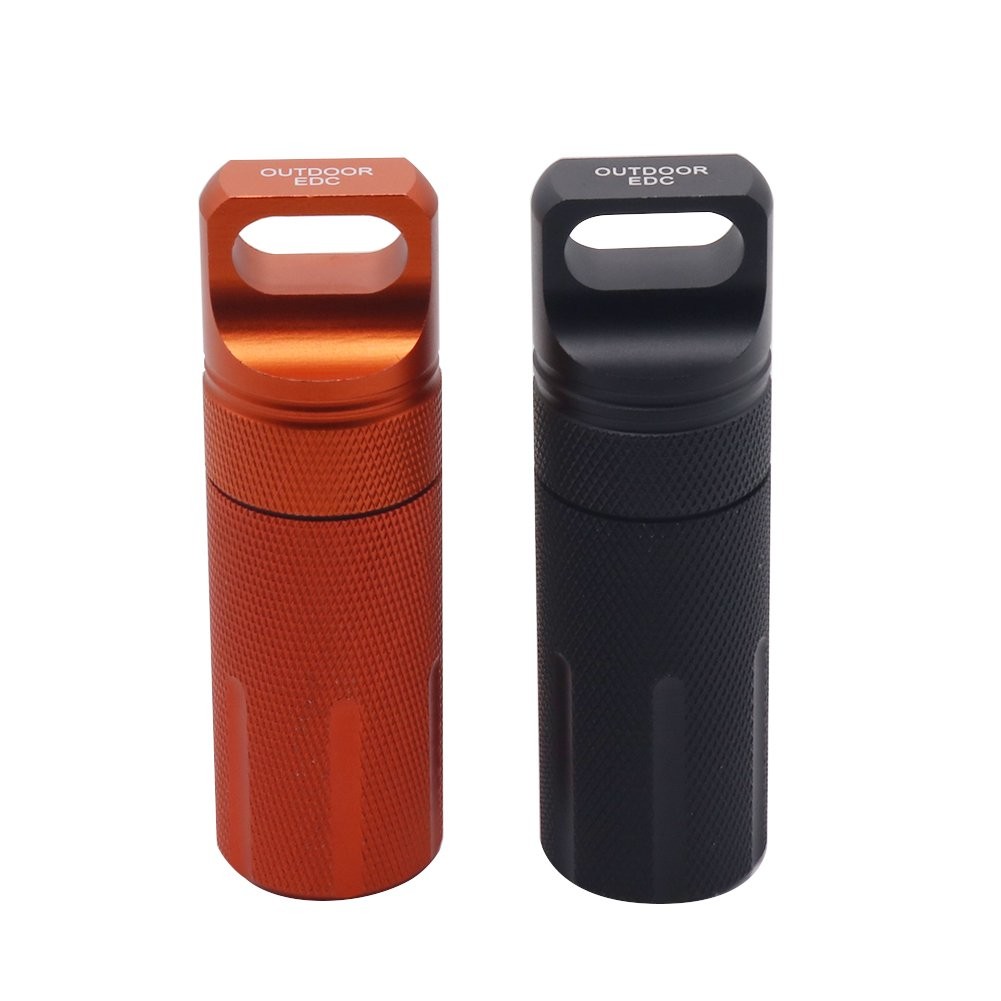 HRX Package Outdoor Waterproof EDC Survival Container Capsule, Airtight Alumi…