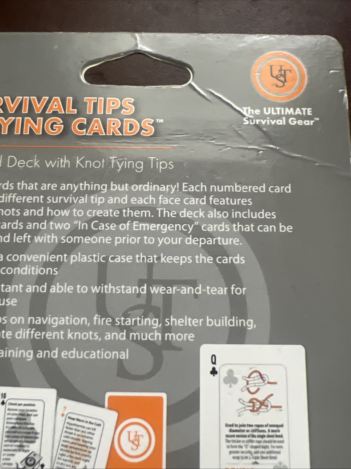 Playing Cards Survival Tips Ultimate Survival Gear PLASTIC CASE Prepping Prepper