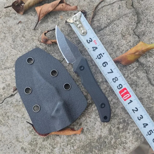 1PCS Stainless Steel Small Fixed Blade Kydex Sheath Knife G10 Handle Portable