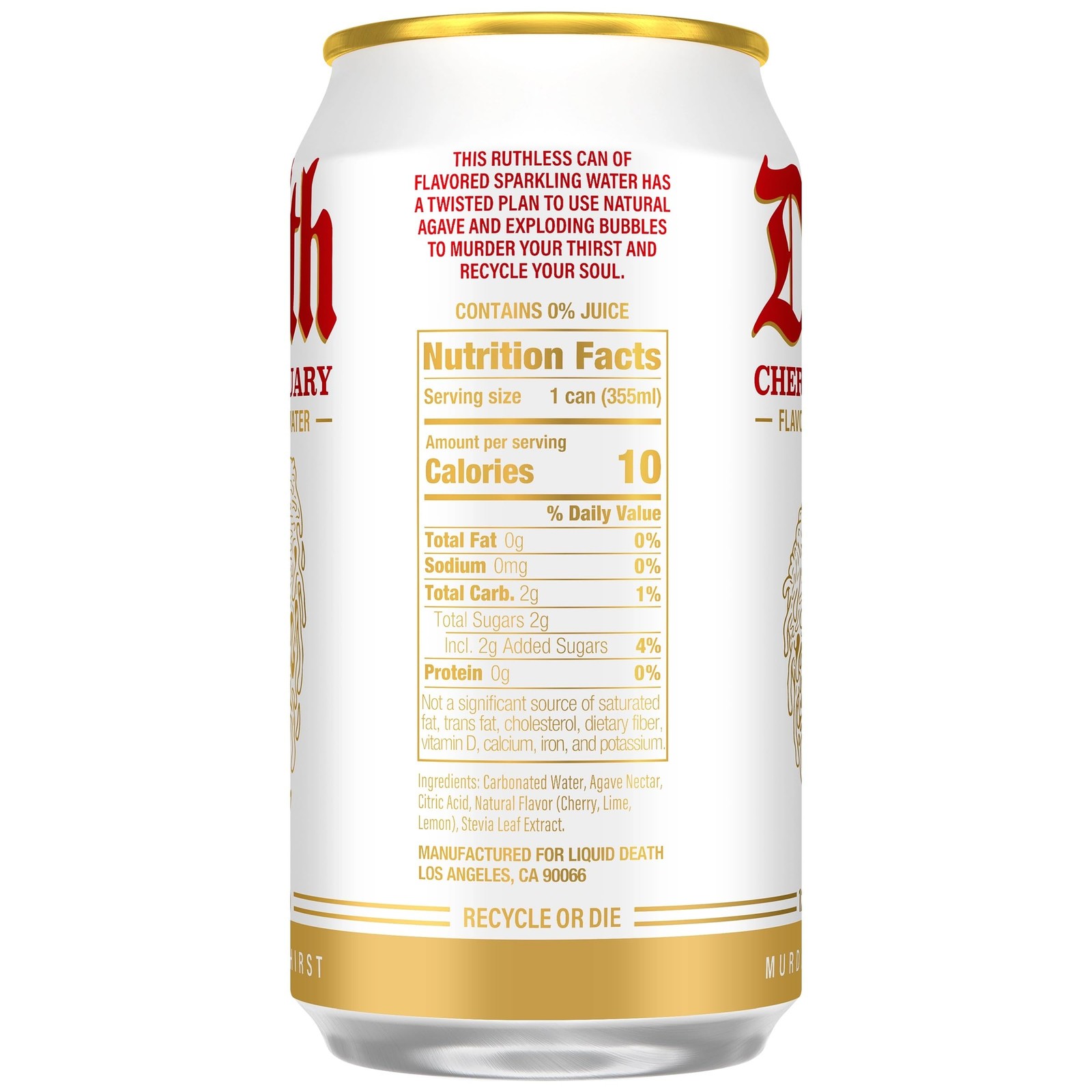Soda-Flavored Sparkling Water – Cherry Obituary, Less Sugar*, Huge Flavor, No…