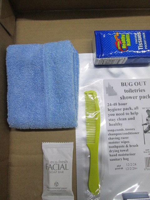 Emergency,Survival,bug out,toiletries shower pack 24/48 hour,, 5 year shelf life