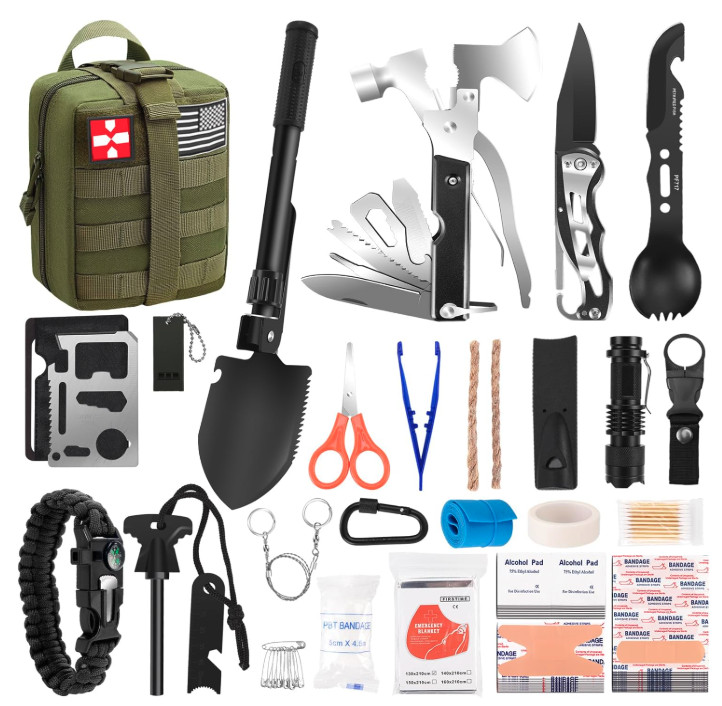 Gifts for Men, Survival Kit, 150 PCS Survival Gear and Supplies Equipment bag