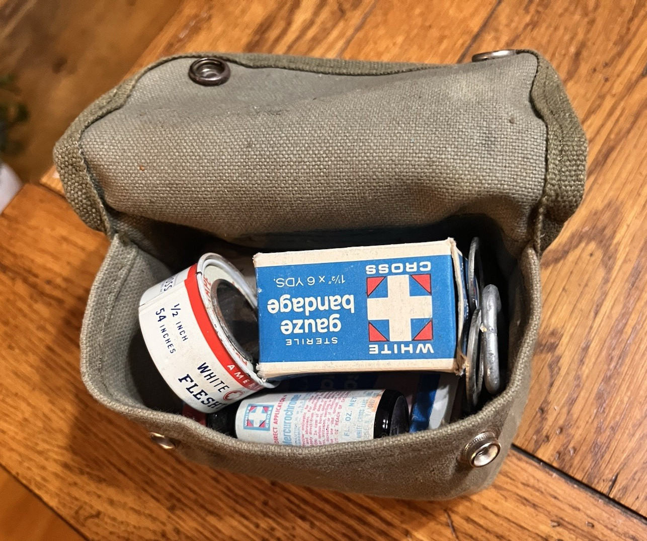 FIRST AID POUCH BAG MILITARY PERSONAL JUNGLE 1ST AID KIT + SUPPLIES KIFFE JAPAN