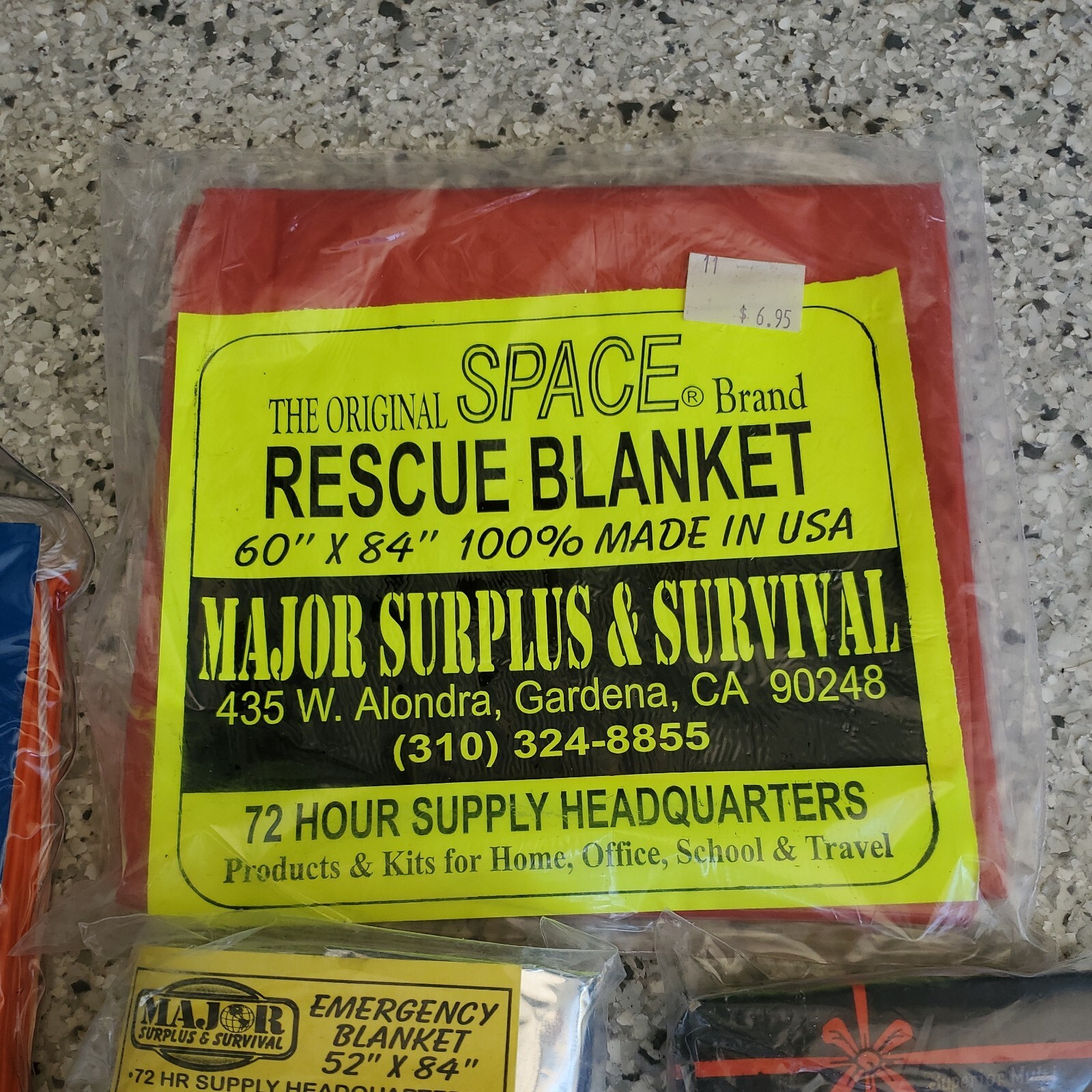Survival Emergency Gear Lot Tent Blanket knife whistle light matches