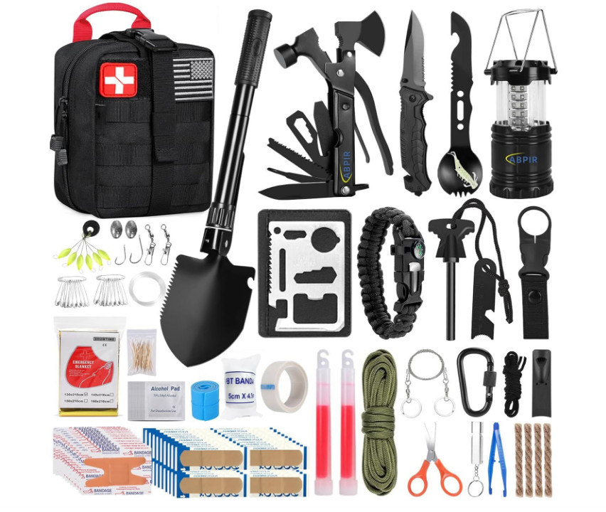 Emergency Survival Kit Bag First Aid Bug out Tactical Prepper Kit 170 Pcs Bag