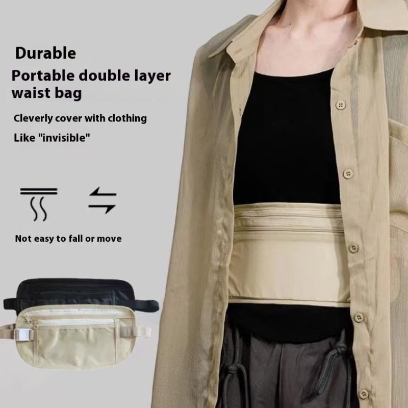 Invisible Travel Waist Packs Pouch For Passport Money Belt Bag Hidden Wallet
