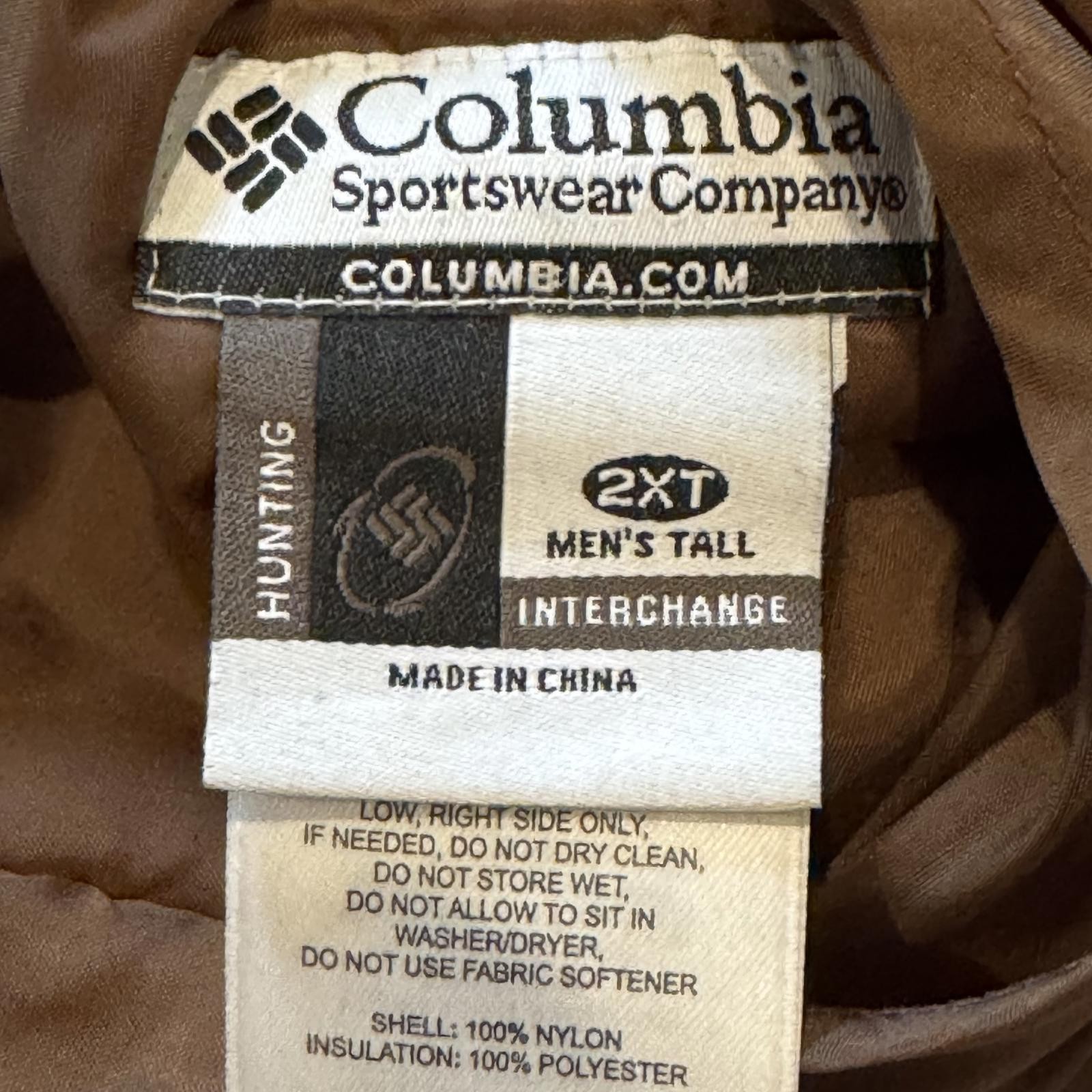 Columbia Sportswear Camo Men’s Tall 2XT Hunting Jacket Reversible NWOT Puffer