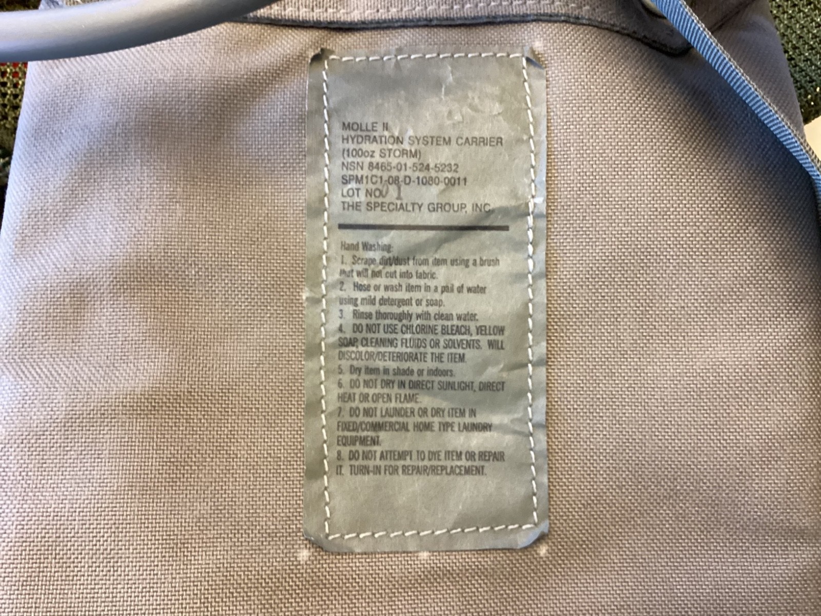 skram / go bag and insert plus Hydramax 3lt water bag / backpack survival