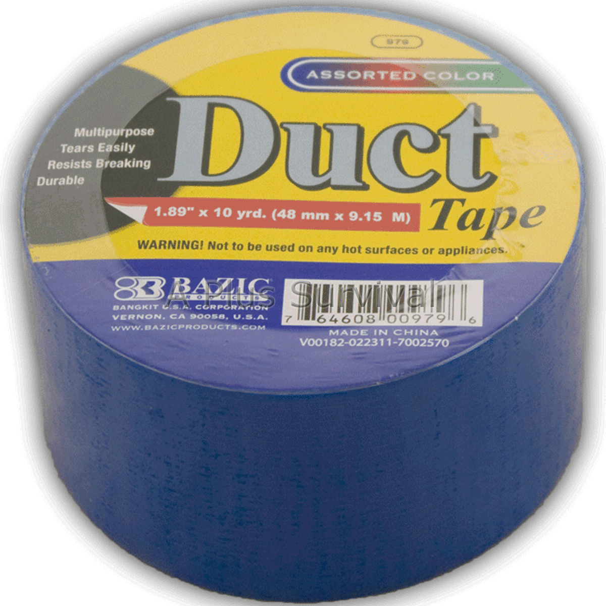 Camping Survival Duct Tape Roll 2″ x 10 Yards Blue Hunting Emergency Shelter