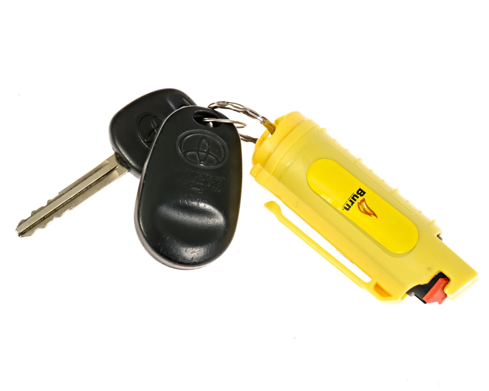 BURN Pepper Spray 1/2oz Self Defense Keychain Yellow Security Case Molded