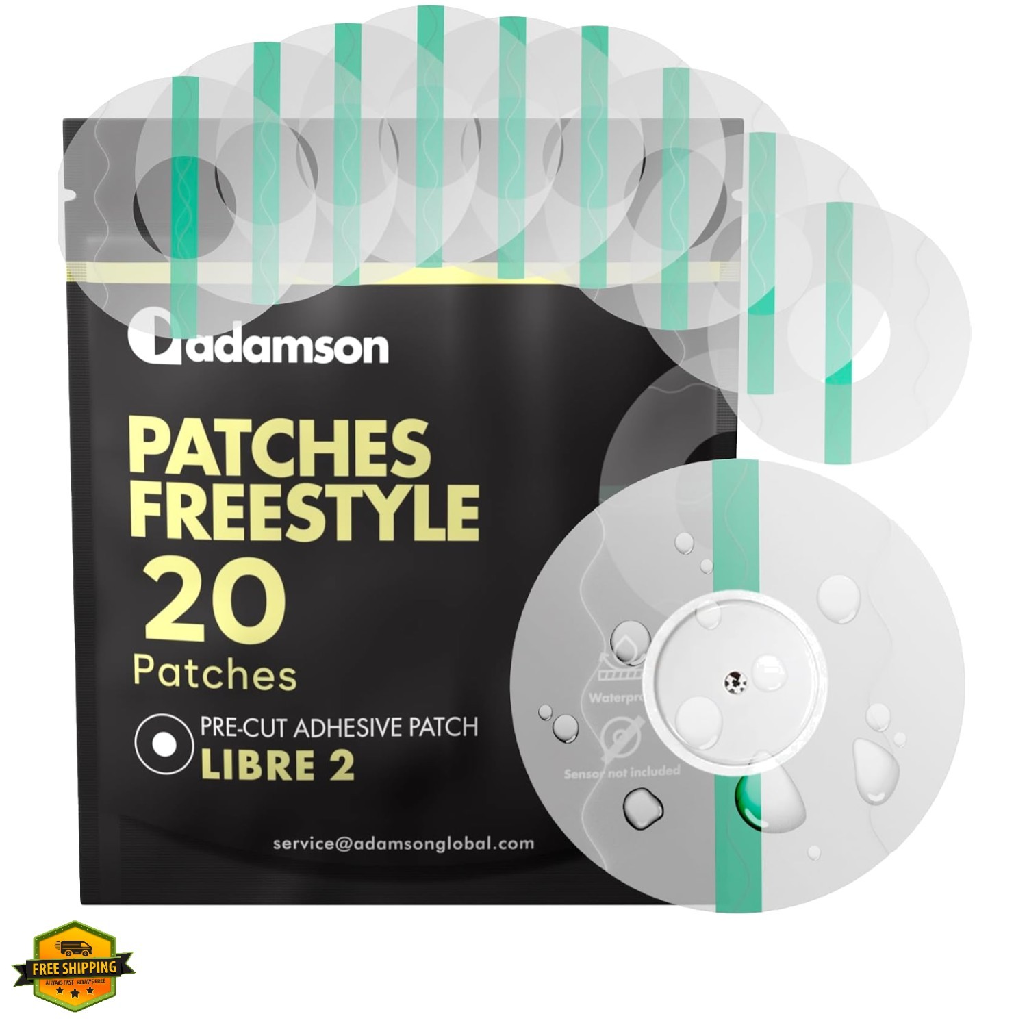Freestyle Libre 2 Covers Waterproof – 20 Libre 2 Sensor Covers, Transparent, …