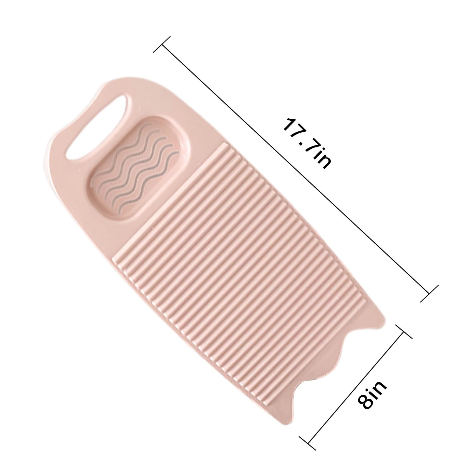 Wash Board, Washboard for Hand Washing Clothes, 8*1*17.7in, A-light pink