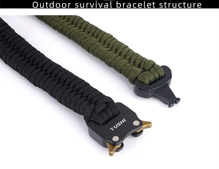 Quick Unlock Outdoor Survival Tactical Bracelet Woven Survival Tool Adjustable