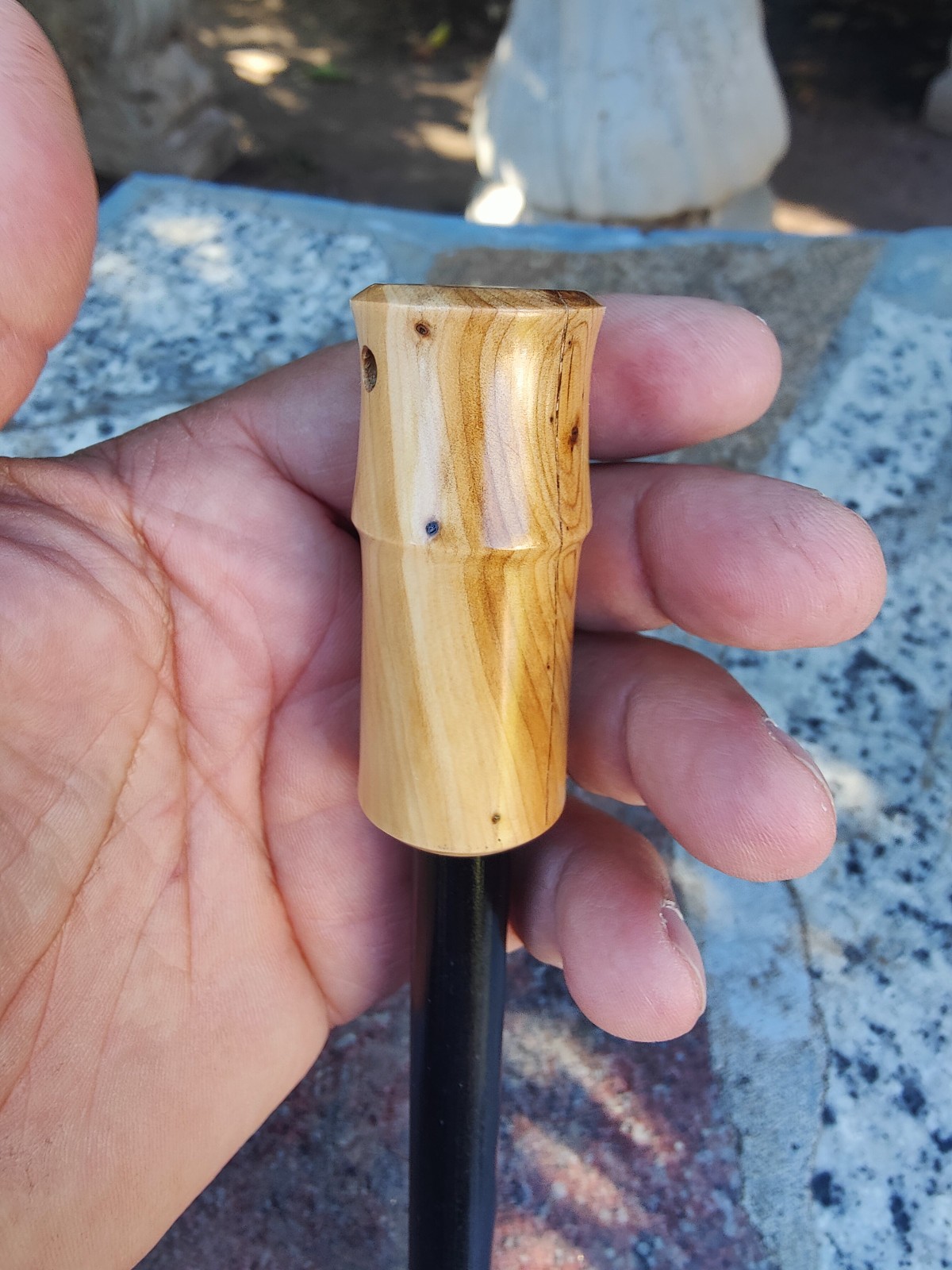 bushcraft 5″ x 1/2 ” ferrocerium rod yew wood handle | Ferro rod | mischmetal
