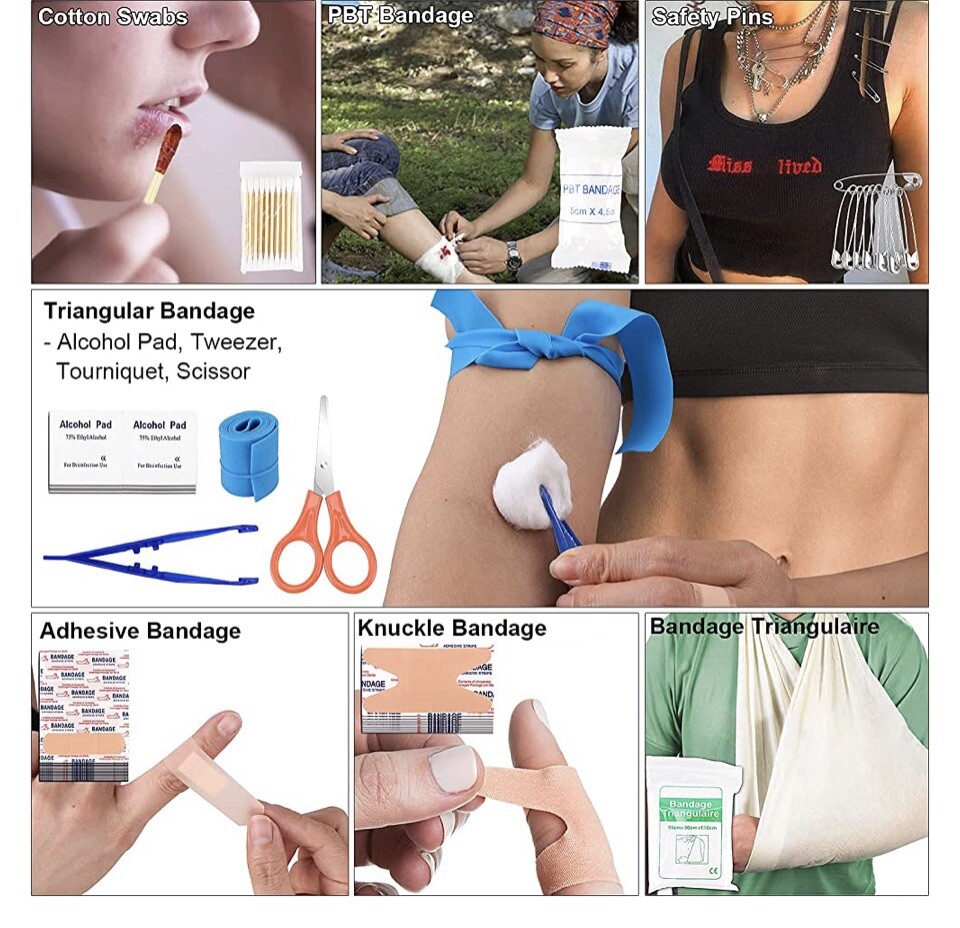 Emergency Survival Kit and First Aid Kit, 142Pcs Survival Gear and Equipment
