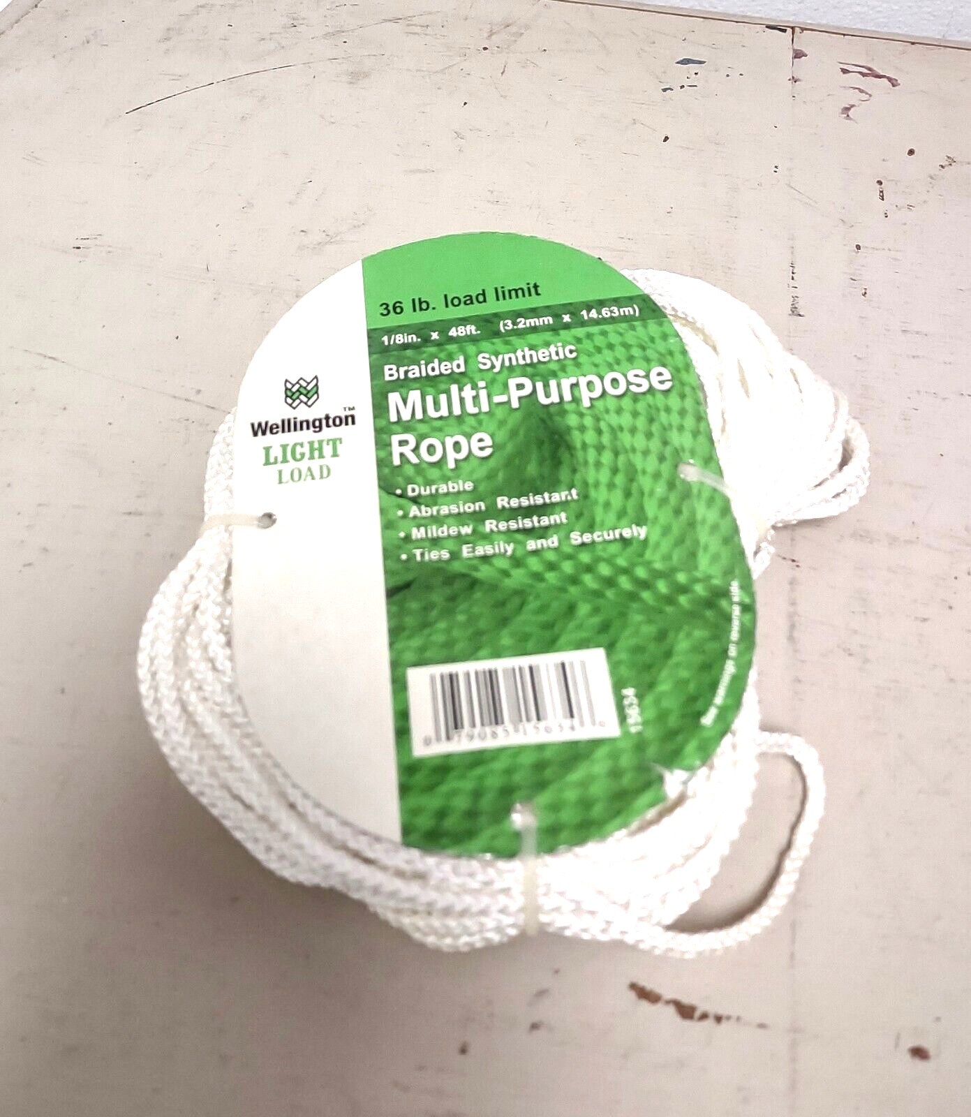 Wellington Braided Rope Multi-Purpose Nylon Blend 1/8 in. x 48 ft. #15634