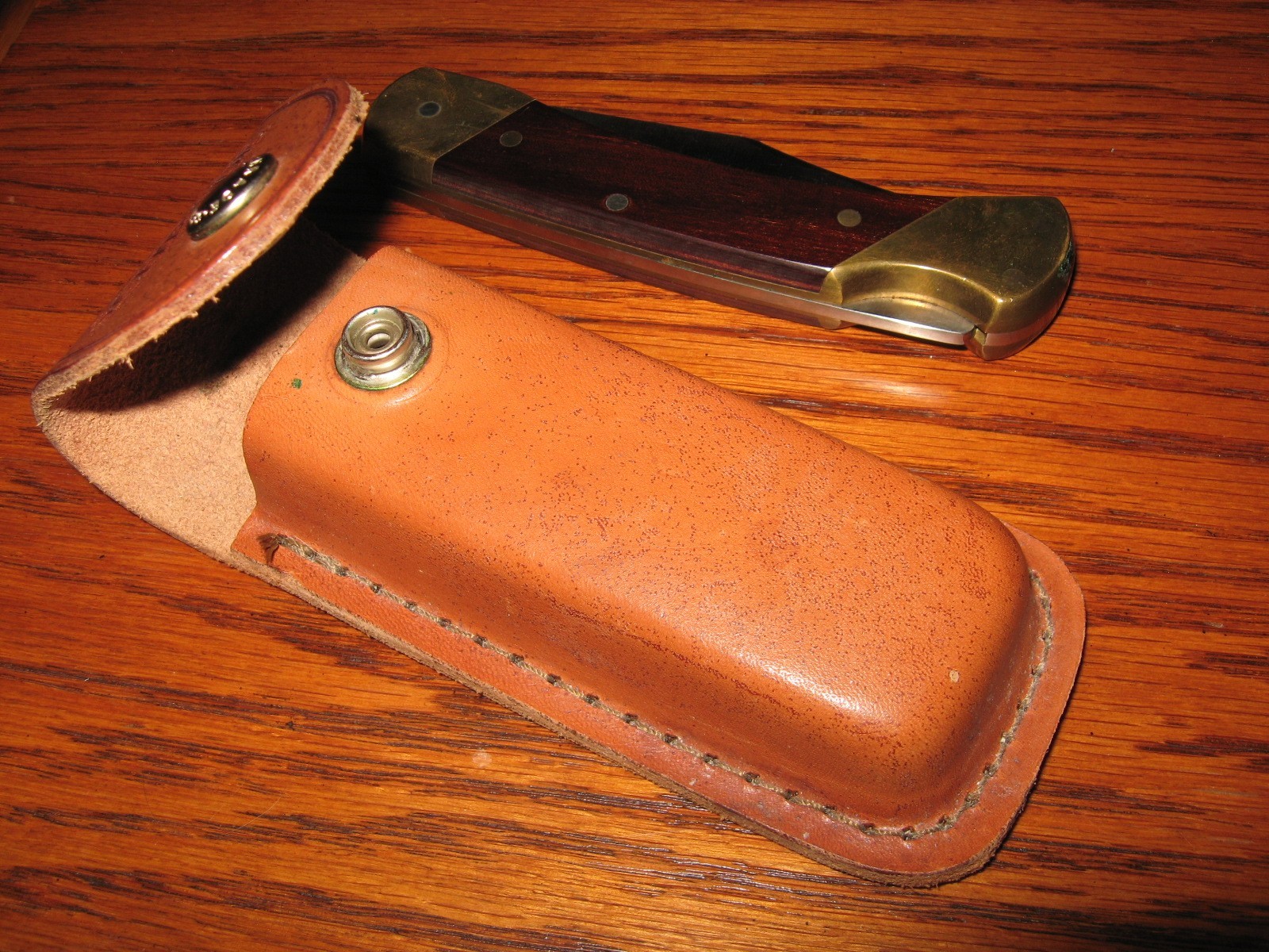 rmk99 Uncle Henry Schrade 8.7″ Folding Knife LB7 USA Wood Handle w/Sheath st135