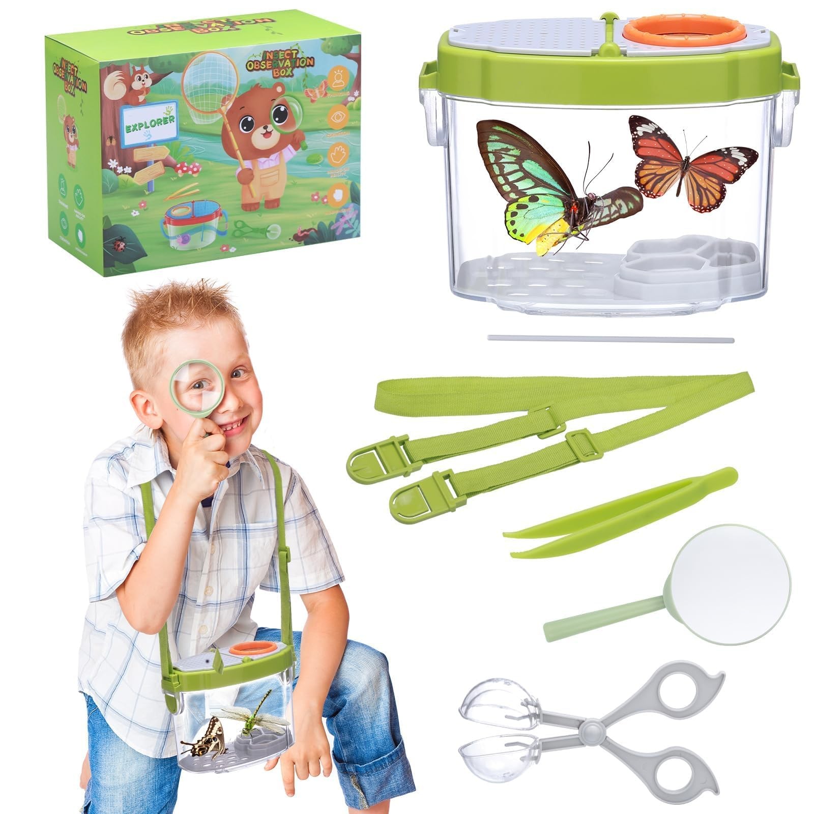 Cup Magnifiers for Kids Set, Magnifier Insects Collection Box, Insects Observation Box…
