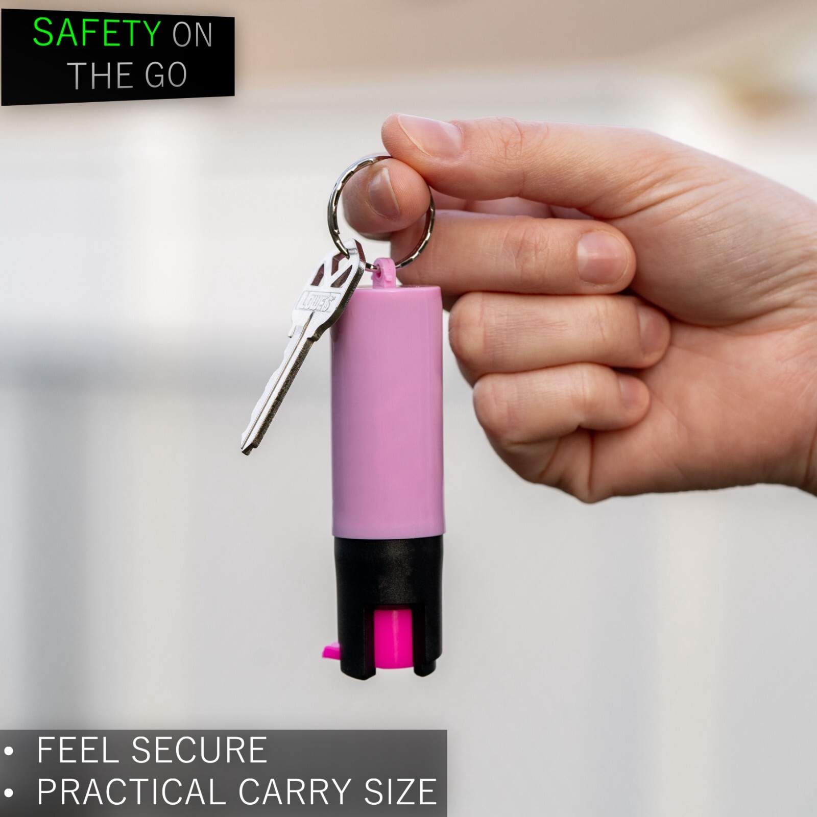 Police Magnum Mini Pepper Spray Self Defense- 4 Pack .50 oz Key Ring PINK Sleeve