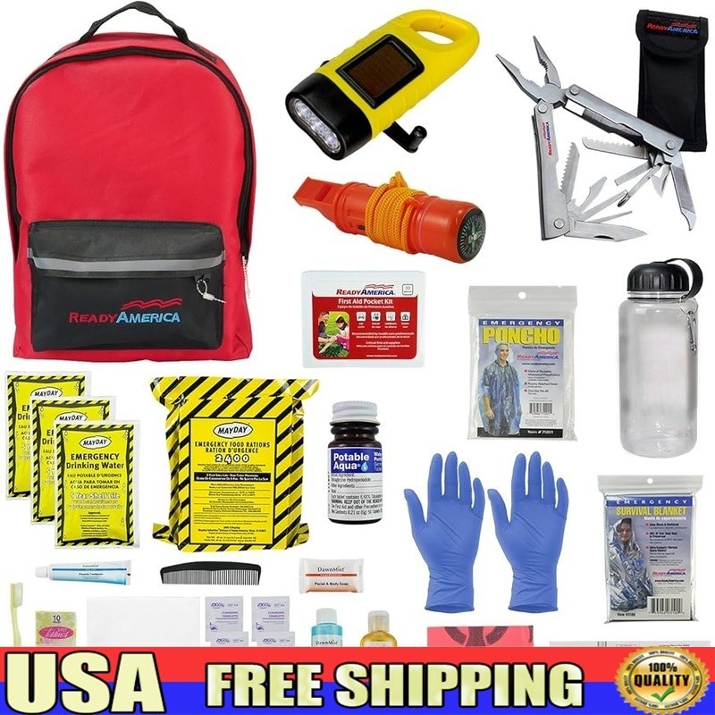 Emergency Survival Kit First Aid Supplies Food Water 72 Hour Disaster Prep New