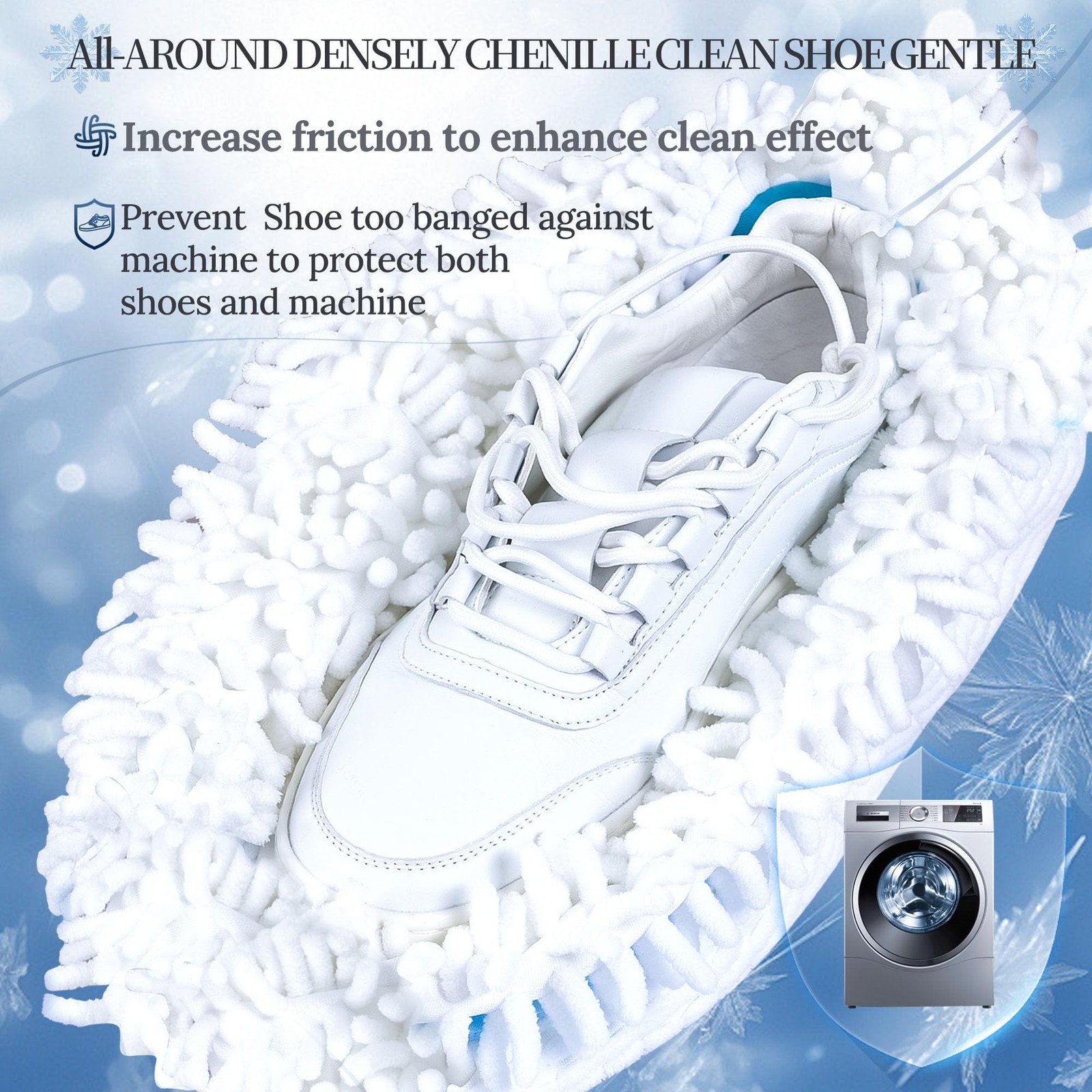 Shoe Washing Machine Bag, 15.55 inches x 7.48 x 7.1 inches, White