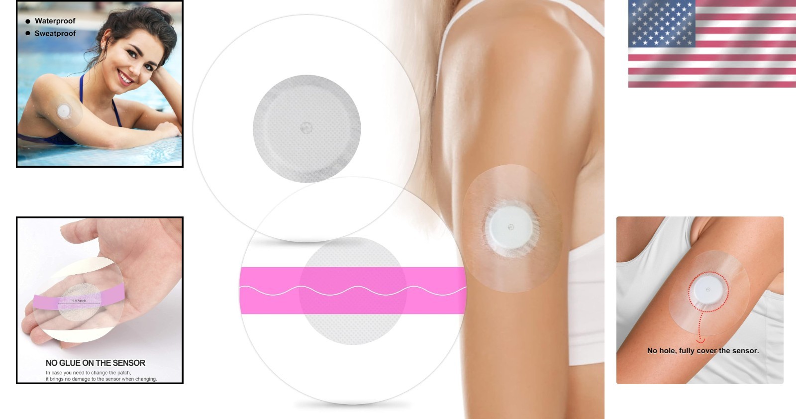 Latex-Free 60 Pack Libre 2 Sensor Covers – Comfortable & Breathable Stickers