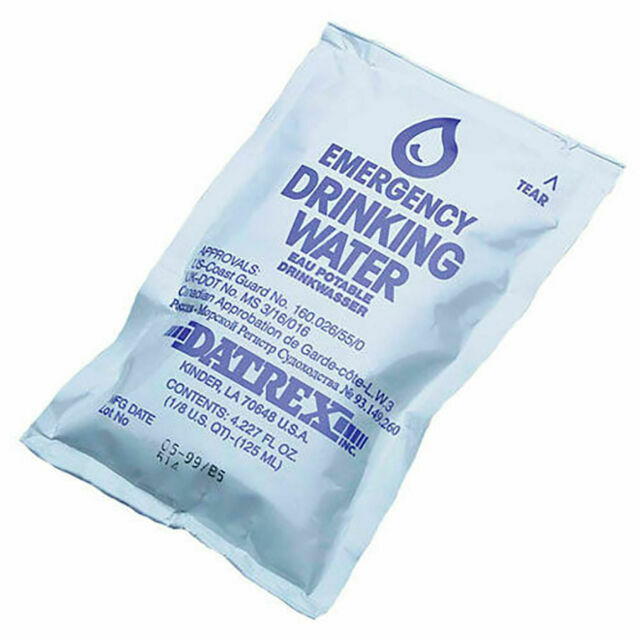 Datrex DX1000W Emergency Survival Water Pouch, 125ml – Pack of 64 (63)