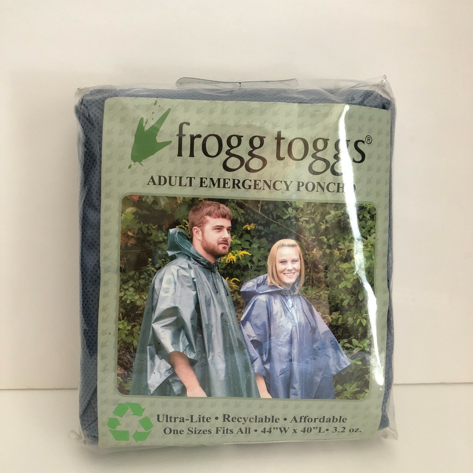 Frogg Toggs Emergency Poncho Adult One Size Fits All 44″ x 40″ Ultra-Lite NEW