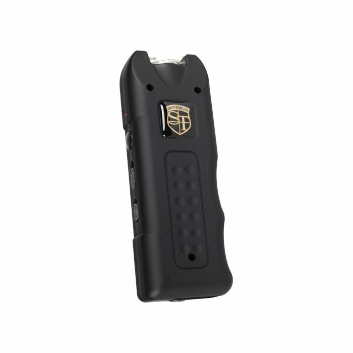 Rechargeable LED Flashlight Electric Shock Stun Gun Women Self Defense ALARM BLK