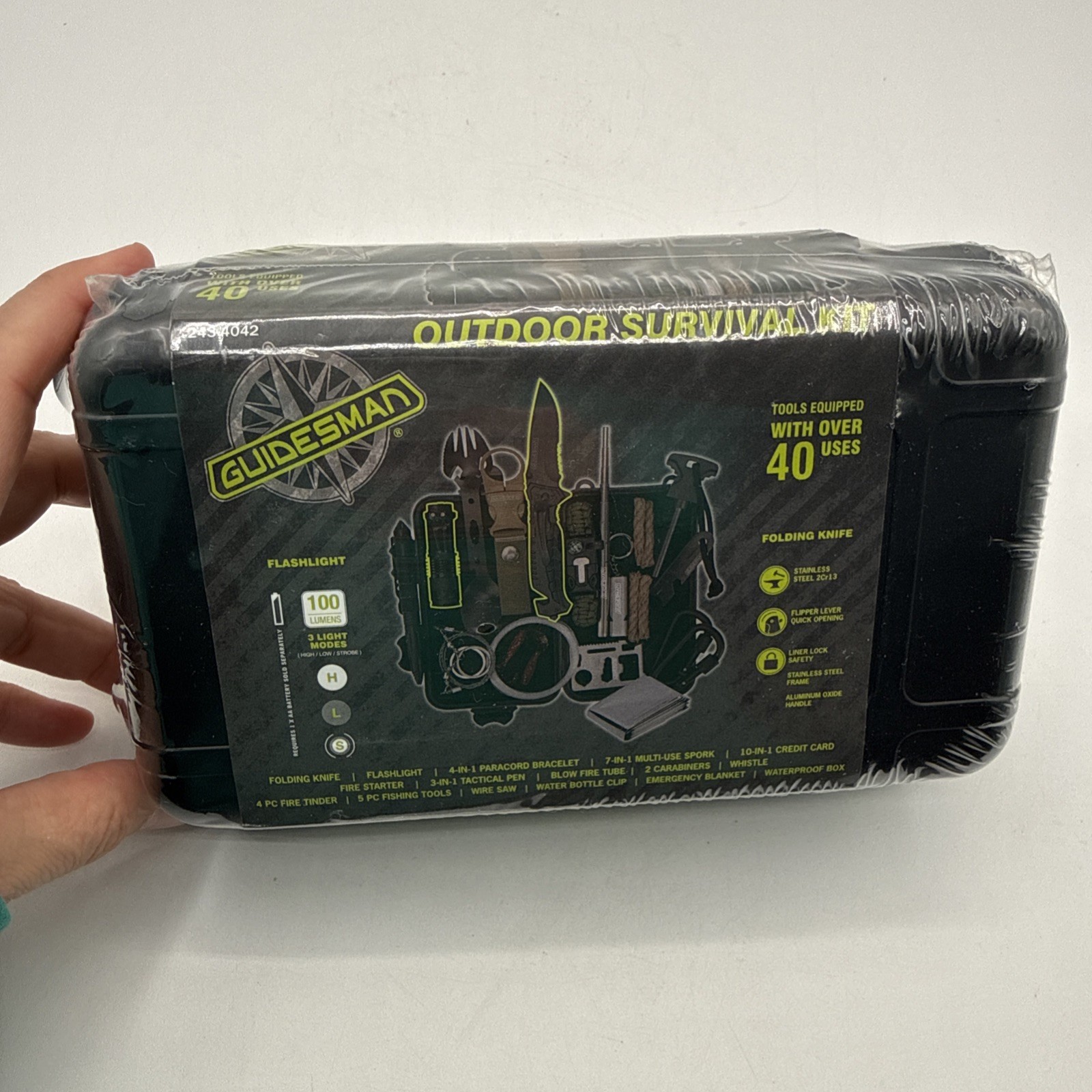 Guidesman Outdoor Survival Kit. Tools Equipped with Over 40 Features.