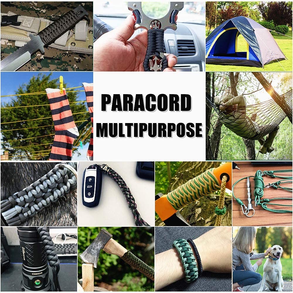 WEREWOLVES 650lb Paracord/Parachute Cord – 9 500 Feet, Neon (Safety) Orange