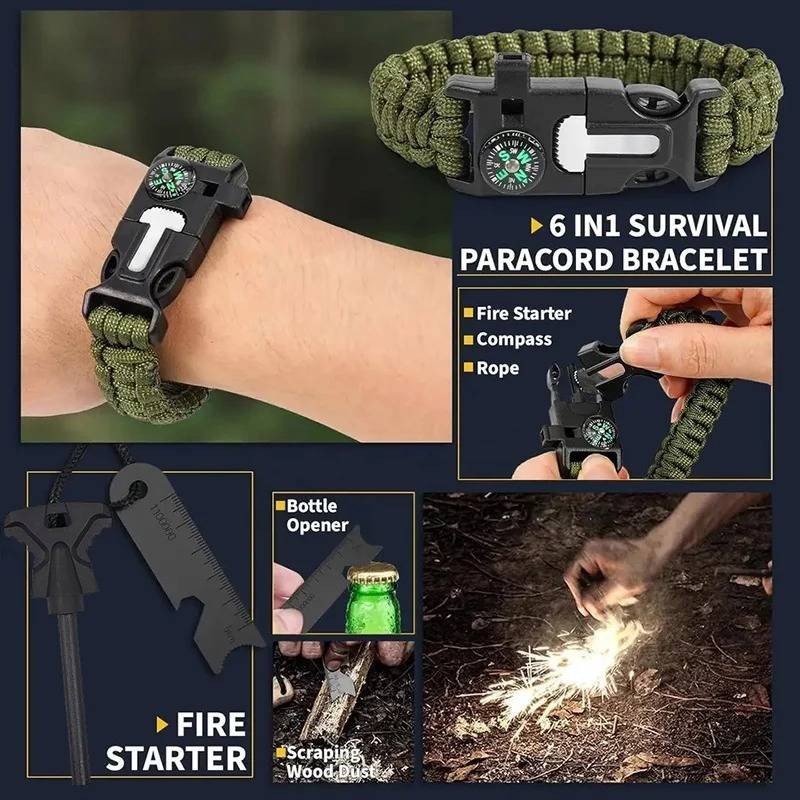 12In 1 Multifunctinal Emergency Equipment Outdoor Survival Kit Travel Camping