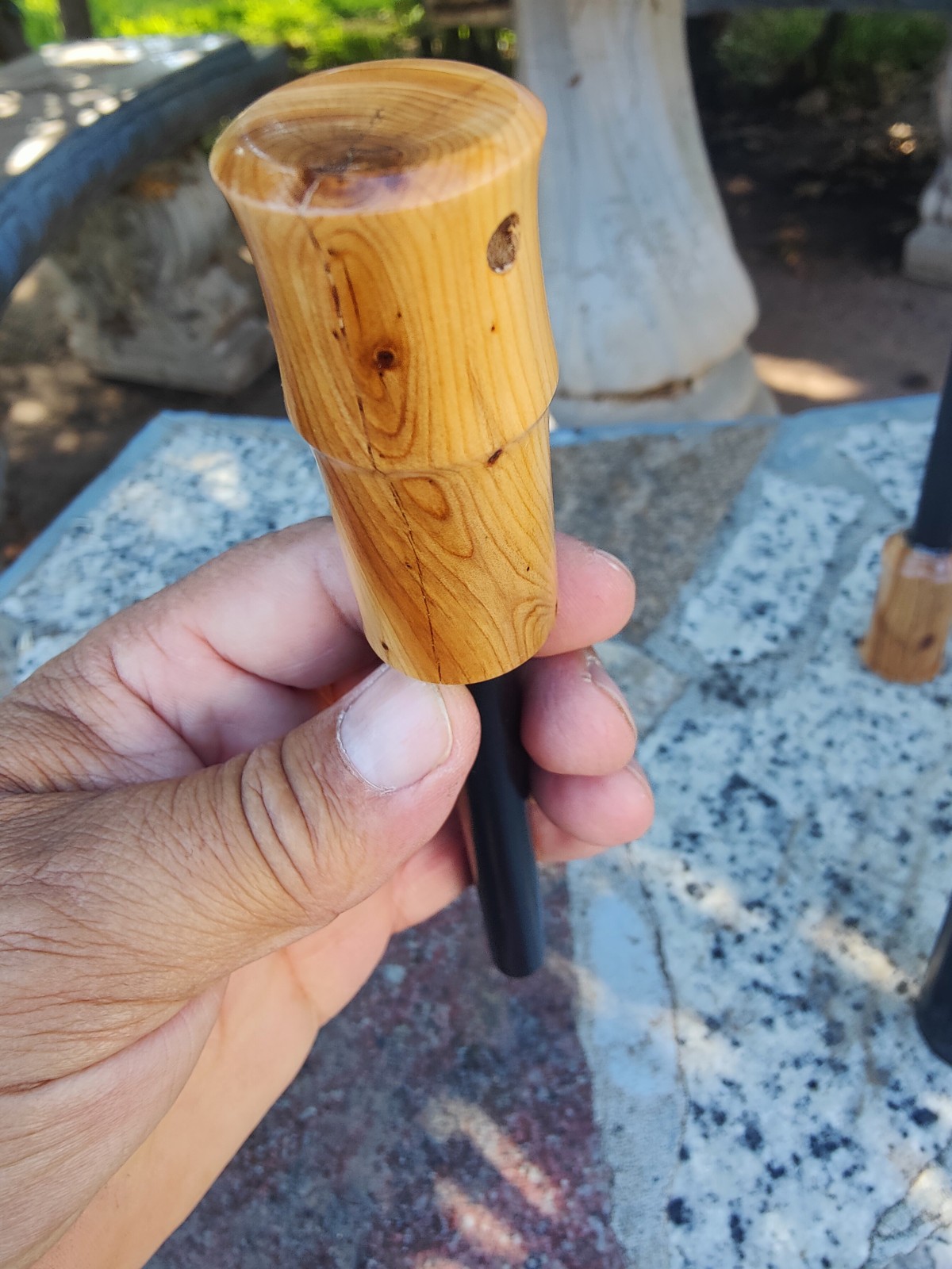 bushcraft 5″ x 1/2 ” ferrocerium rod yew wood handle | Ferro rod | mischmetal