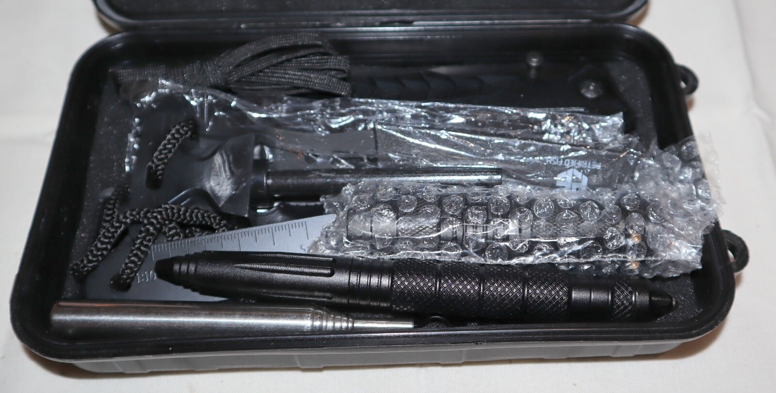 11 in 1 Survival Gear Kit | *NEW* Outdoor Set w/ Knife Petrified Fish Utencil +