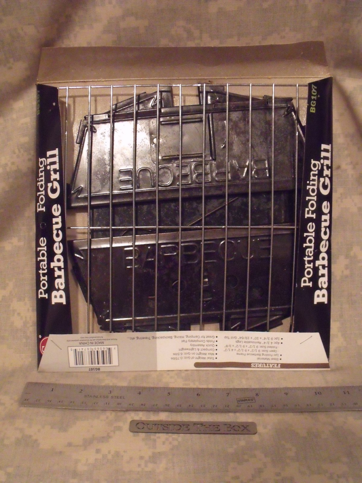 Emergency/Survival: Portable Folding Grill, Lightweight & Flat Fold Design!