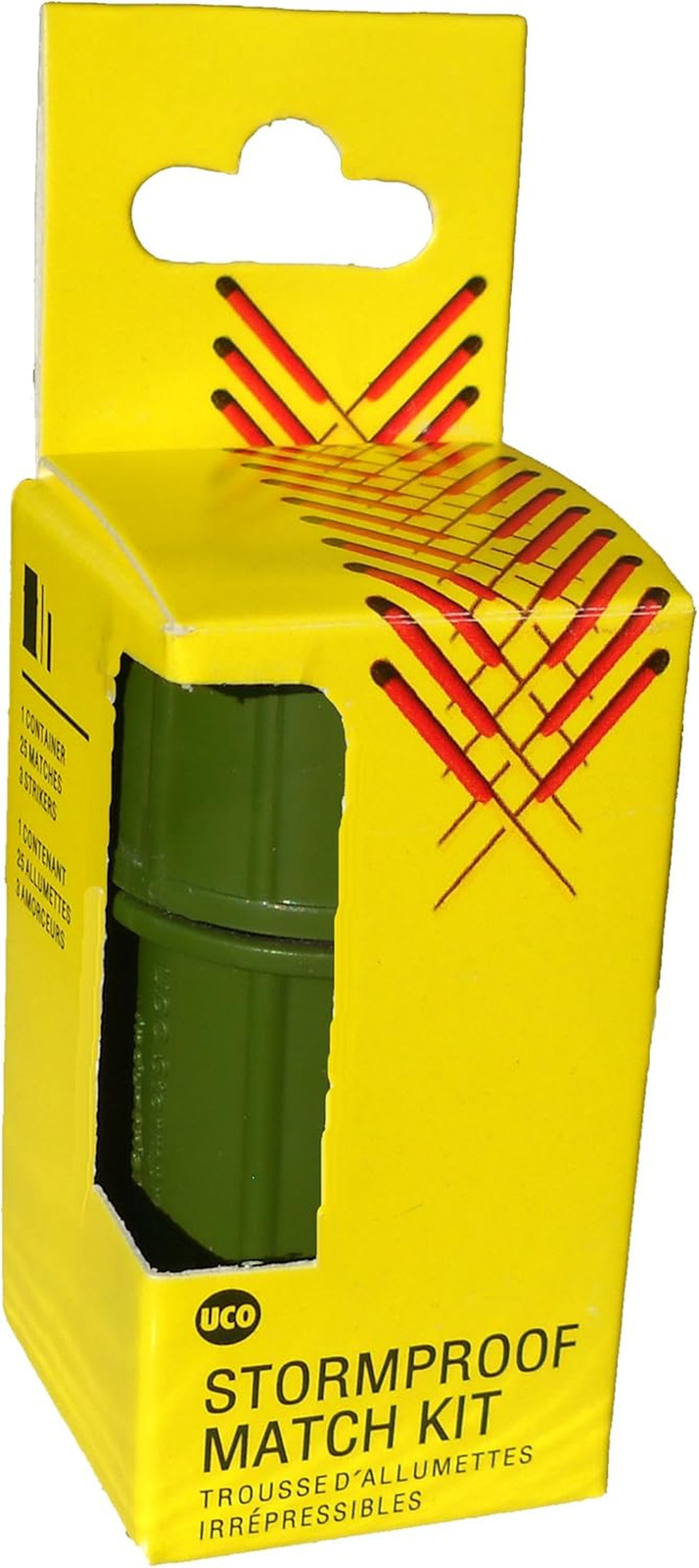Stormproof Match Kit with Waterproof Case, 25 Stormproof Matches and 3 Strikers