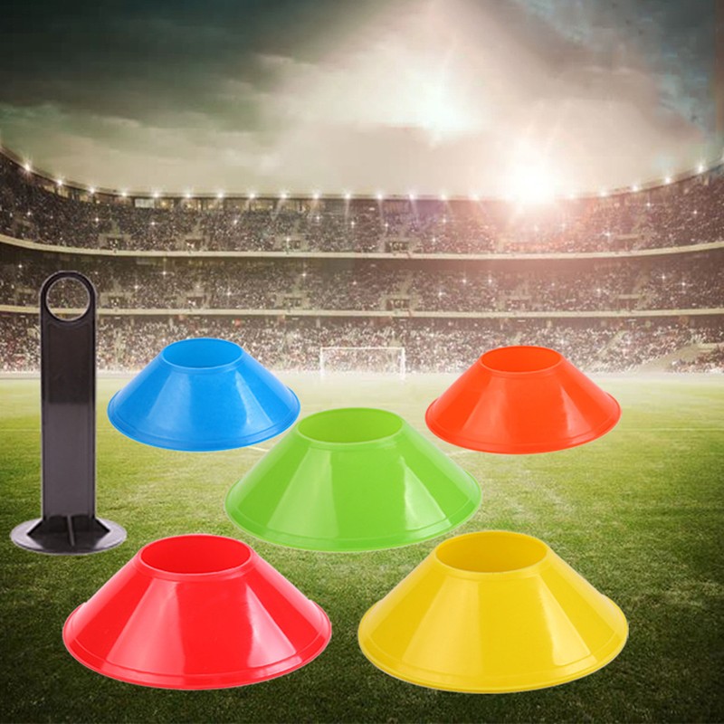 10pcs Cone Set Football Training Equipment For Kid Disc Cones Agility Exercise