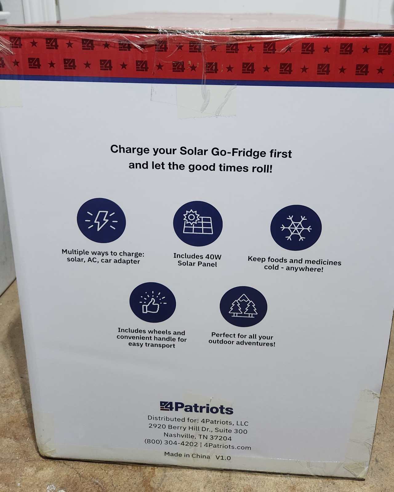 4Patriots Solar Go-Fridge With Extra Rechargeable Battery – PICKUP ONLY!!!