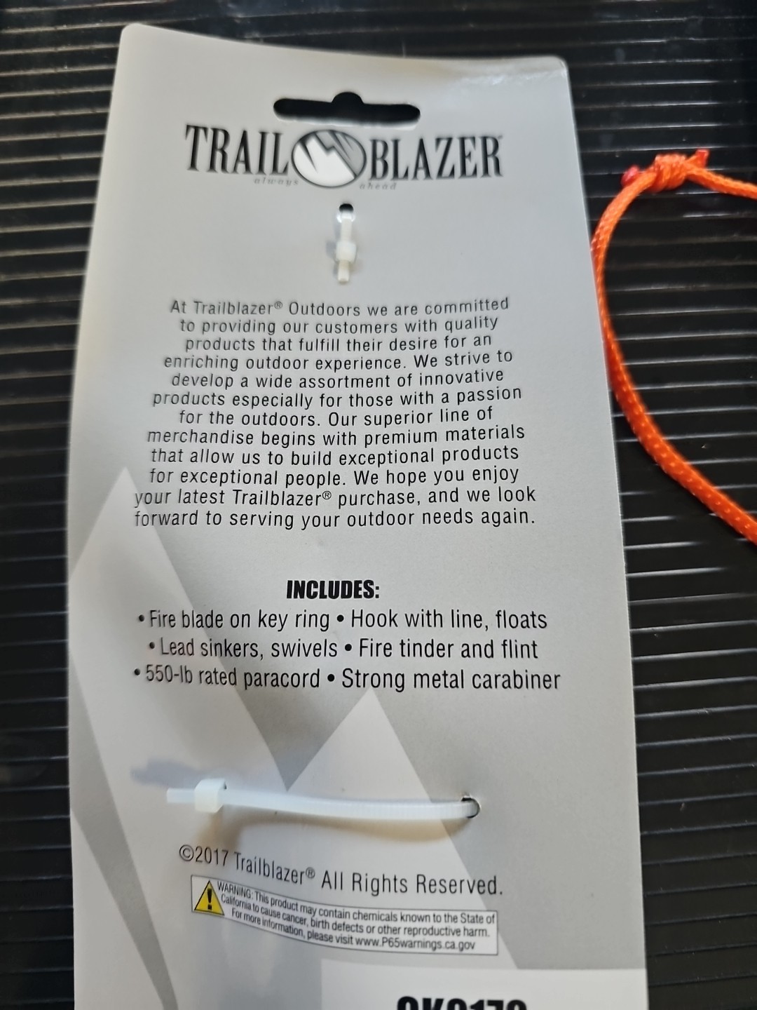 Trail Blazer Emergency Fishing Pod Survival Tool Compact Hiking Kit
