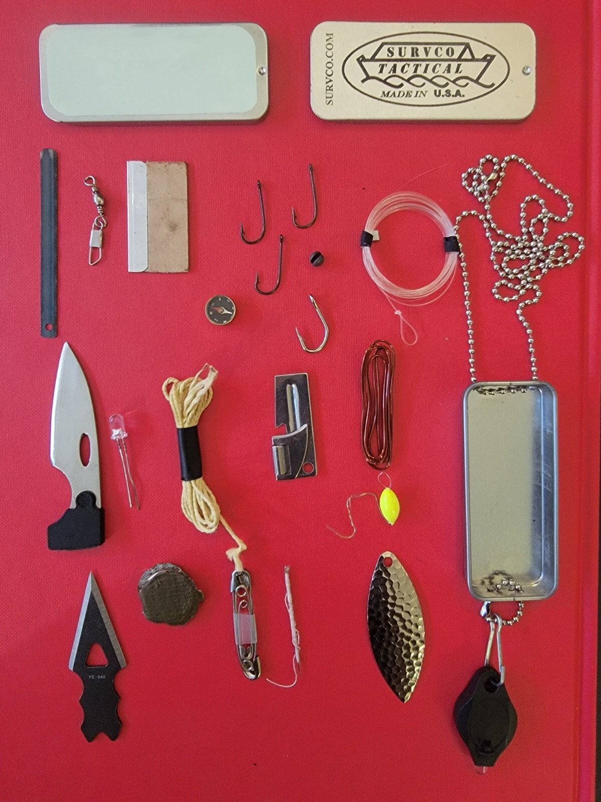 Survival Mini Necklace + Victorinox Pikalk Knife Upgradeed Survco Survival Kit!