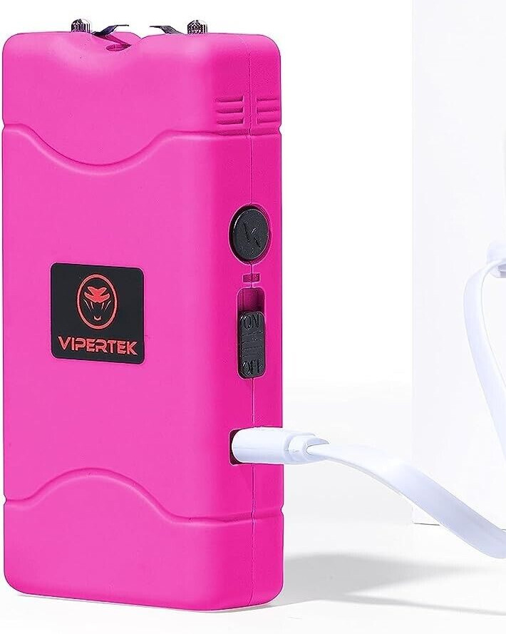 VIPERTEK Stun Gun Self Defense Rechargeable 350bv With Case