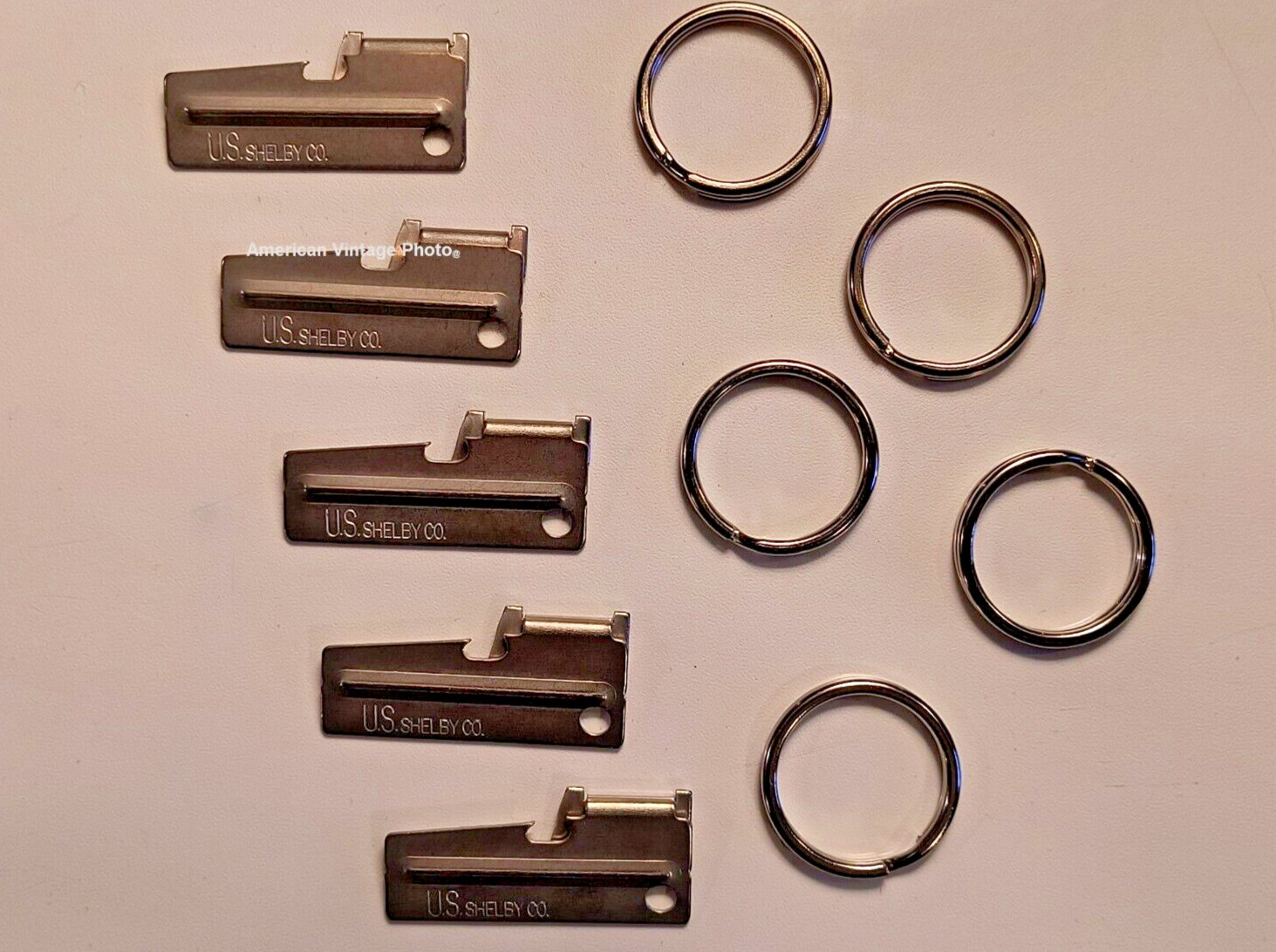 5 P-38 Can Opener Shelby US+ Key Rings f Mess Kit Camping Survival Military USMC