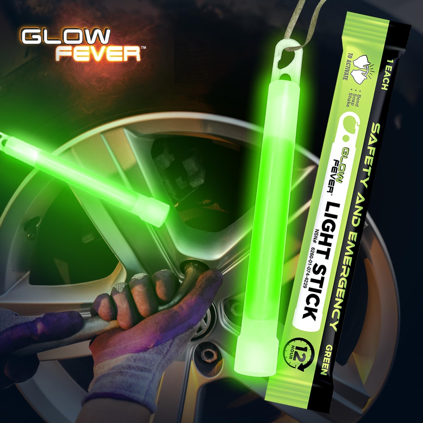30pcs Military Grade Glow Sticks – 6” Ultra Bright Lightsticks for Camping, Hik