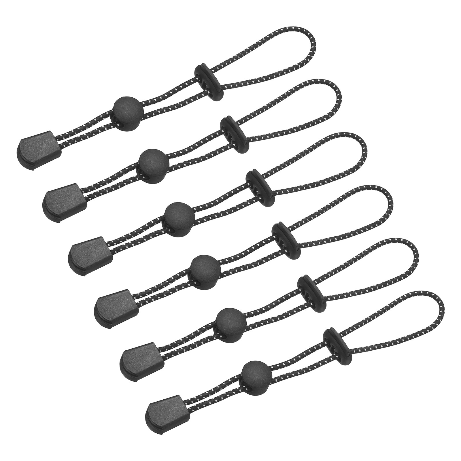 Climbing Stick Holder, Backpack Hiking Pole Ropes 8 Inch & 6 Pcs & Black/White