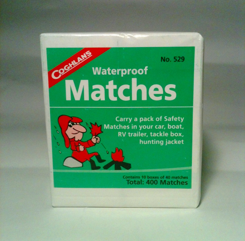 Waterproof Matches – 10 Box of 40 – 400 Matches + Magnesium Striker + Storm