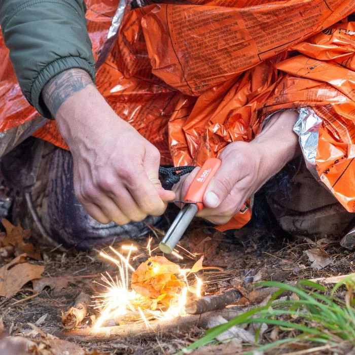 SOL Mag Striker w/ Tinder Cord Ferro Rod Fire Starter Bottle Opener for Camping