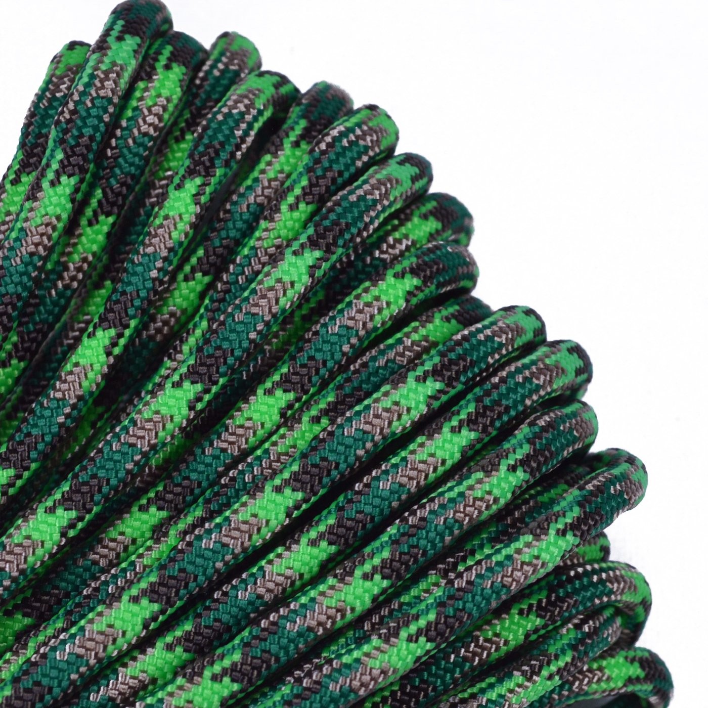 BORED? PARACORD! 550 Paracord Type III 7 Strand – 100 Feet, Neon Green Flame